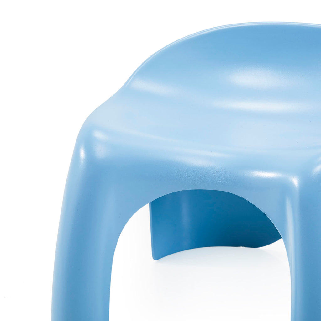 Blue Fiberglass Children's Stool