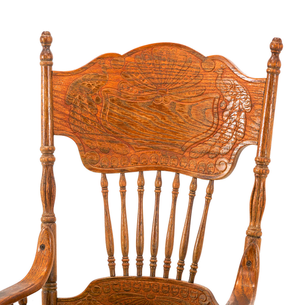 Wood Carved Antique Office Chair