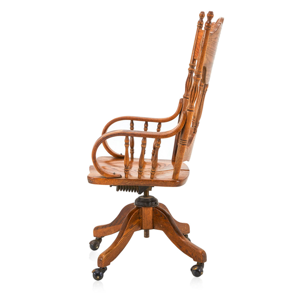 Wood Carved Antique Office Chair