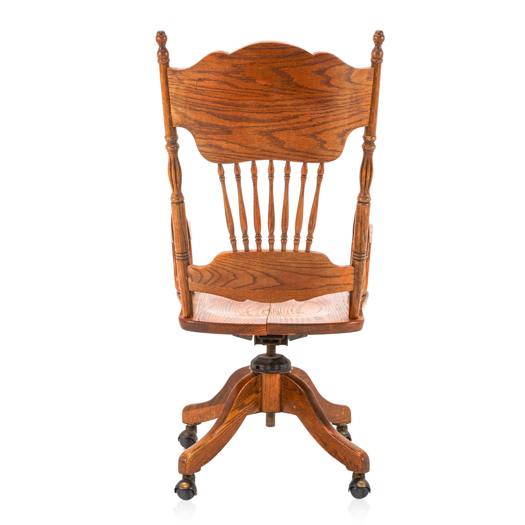 Wood Carved Antique Office Chair