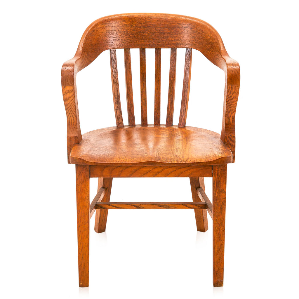 Wood Curved Arm Chair