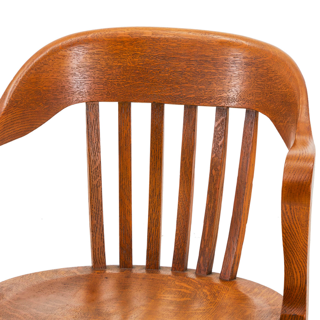 Wood Curved Arm Chair