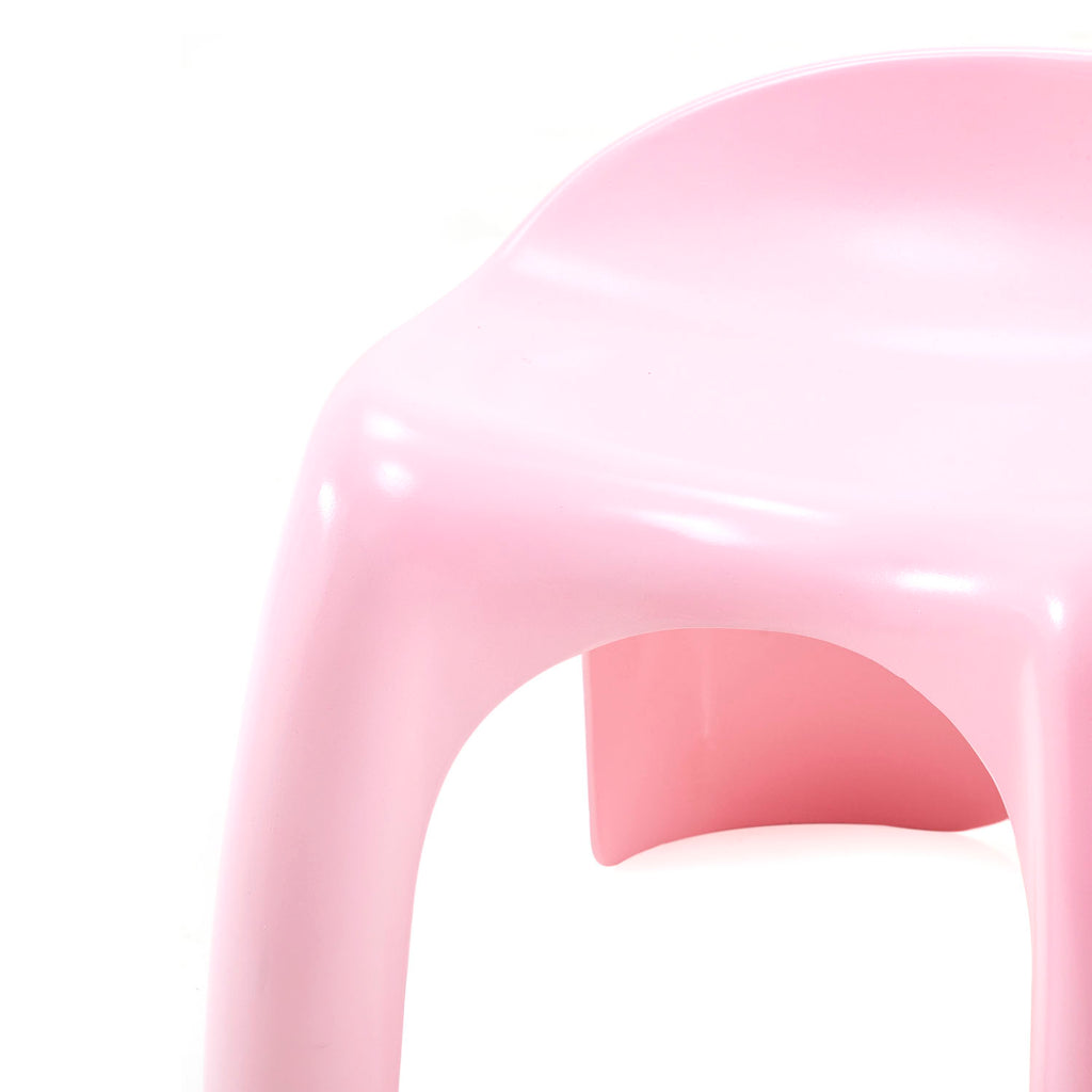 Pink Fiberglass Children's Stool