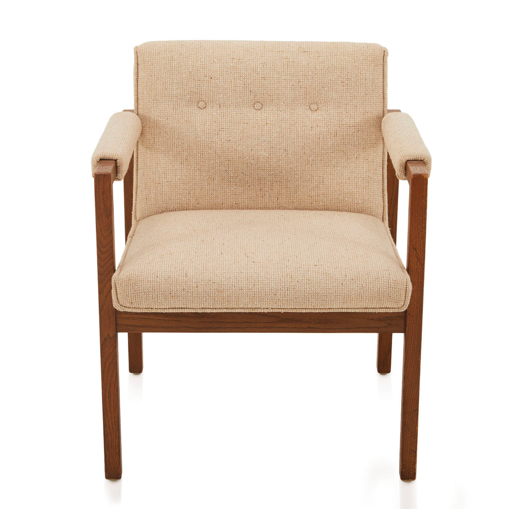 Tan Upholstered Office Arm Chair