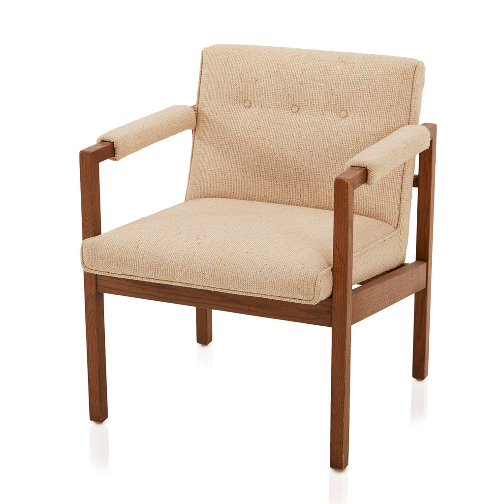 Tan Upholstered Office Arm Chair