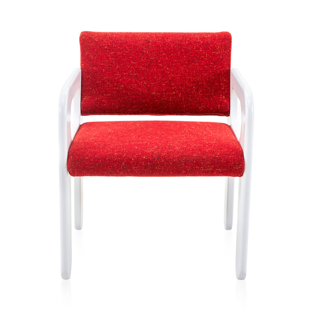 Red & White Mod Dining Arm Chair