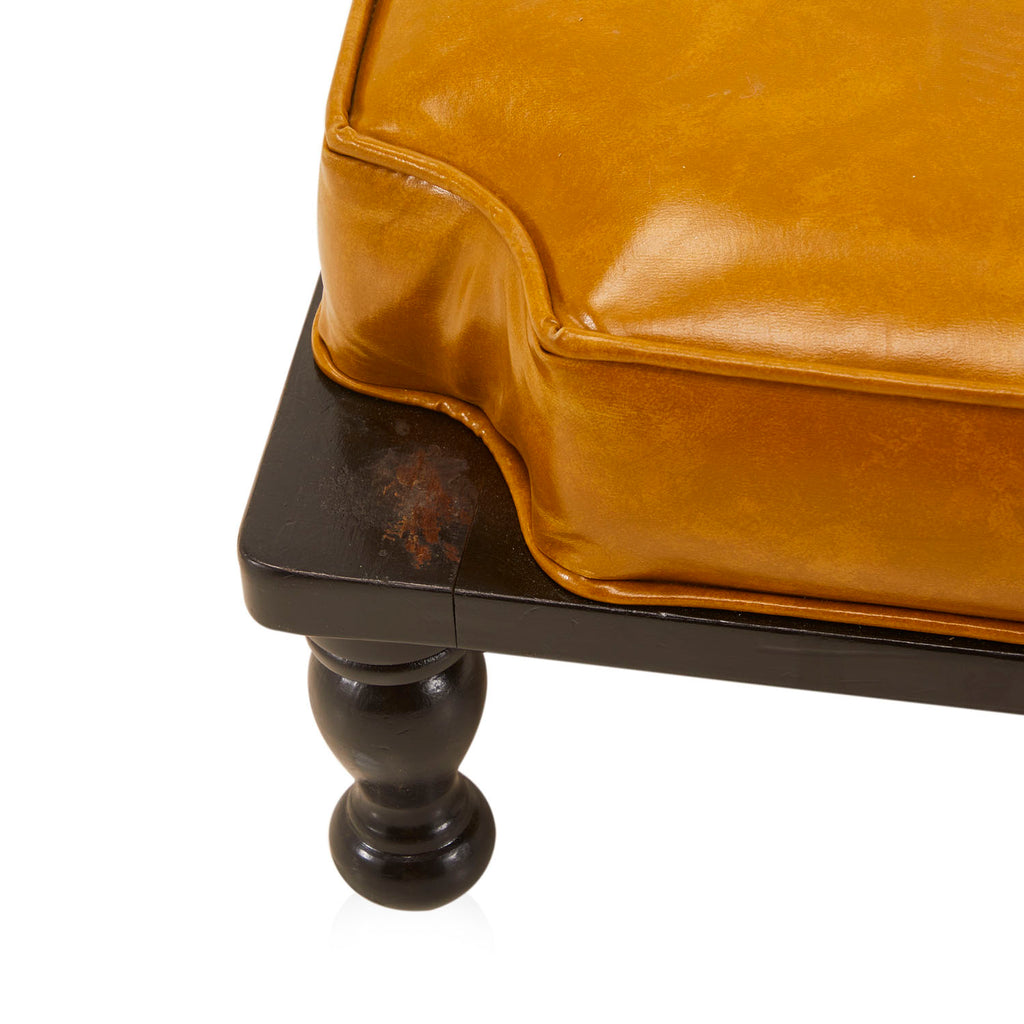Light Brown Leather Ottoman