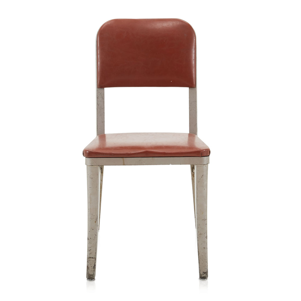 Brown Vinyl Vintage Side Chair