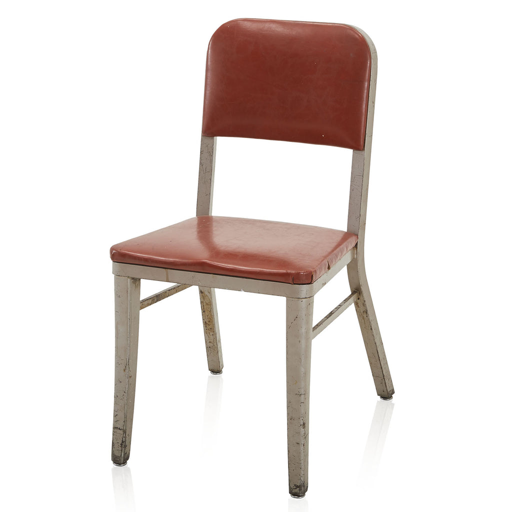 Brown Vinyl Vintage Side Chair