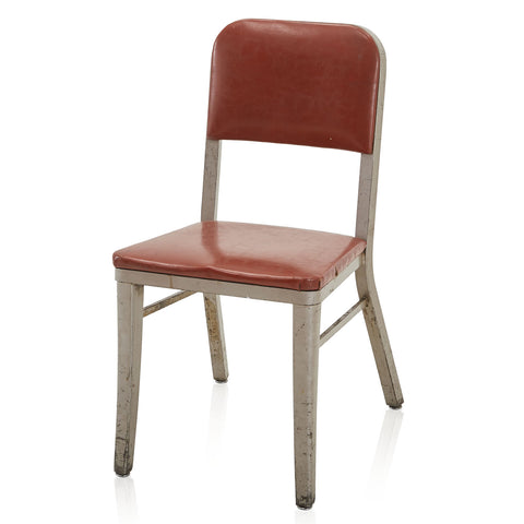 Brown Vinyl Vintage Side Chair