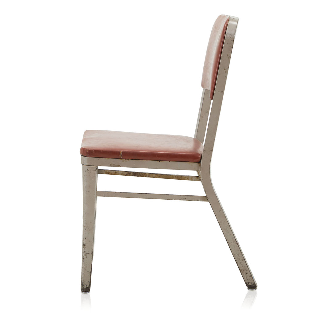 Brown Vinyl Vintage Side Chair