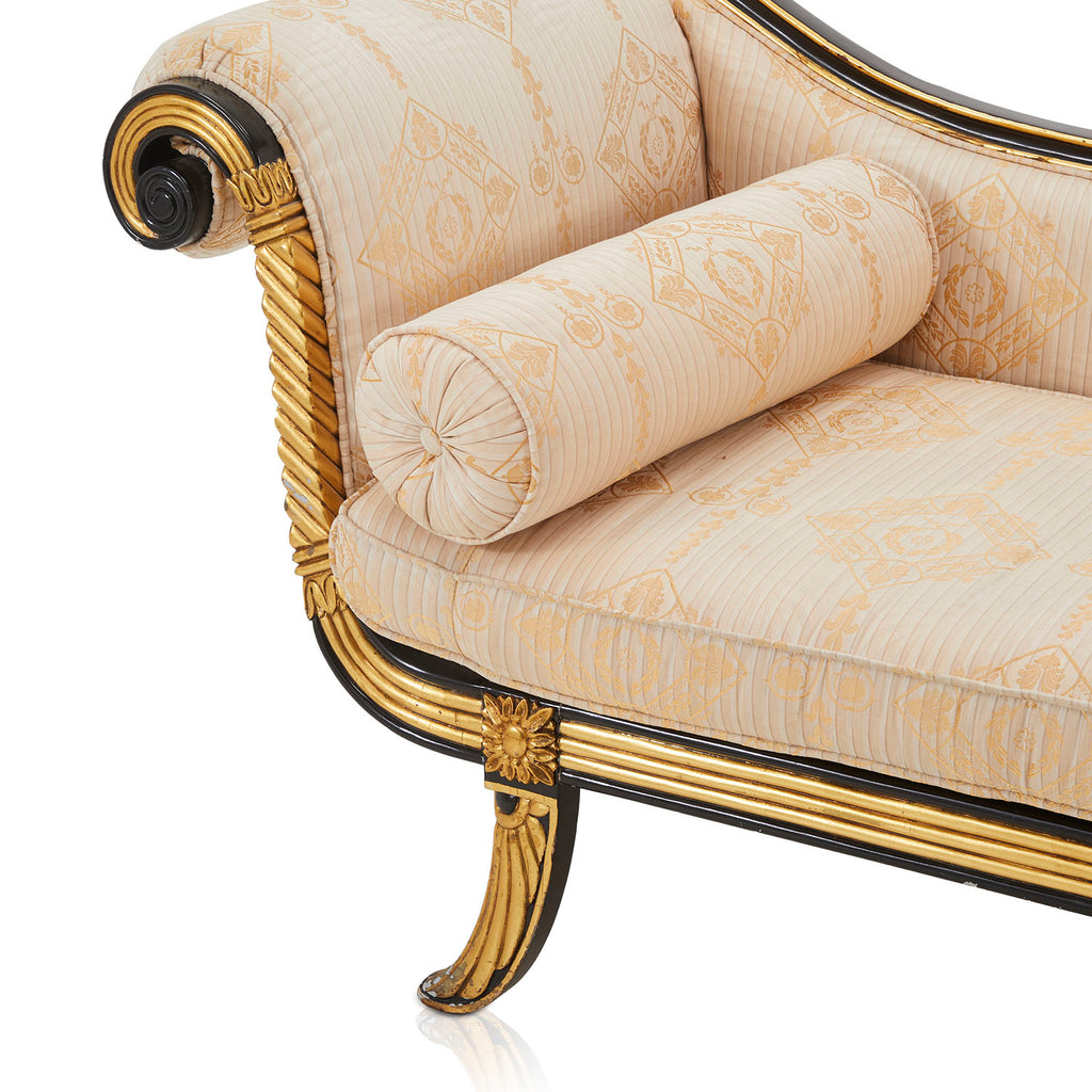 Tan Egyptian Cream & Gold Chaise Lounger