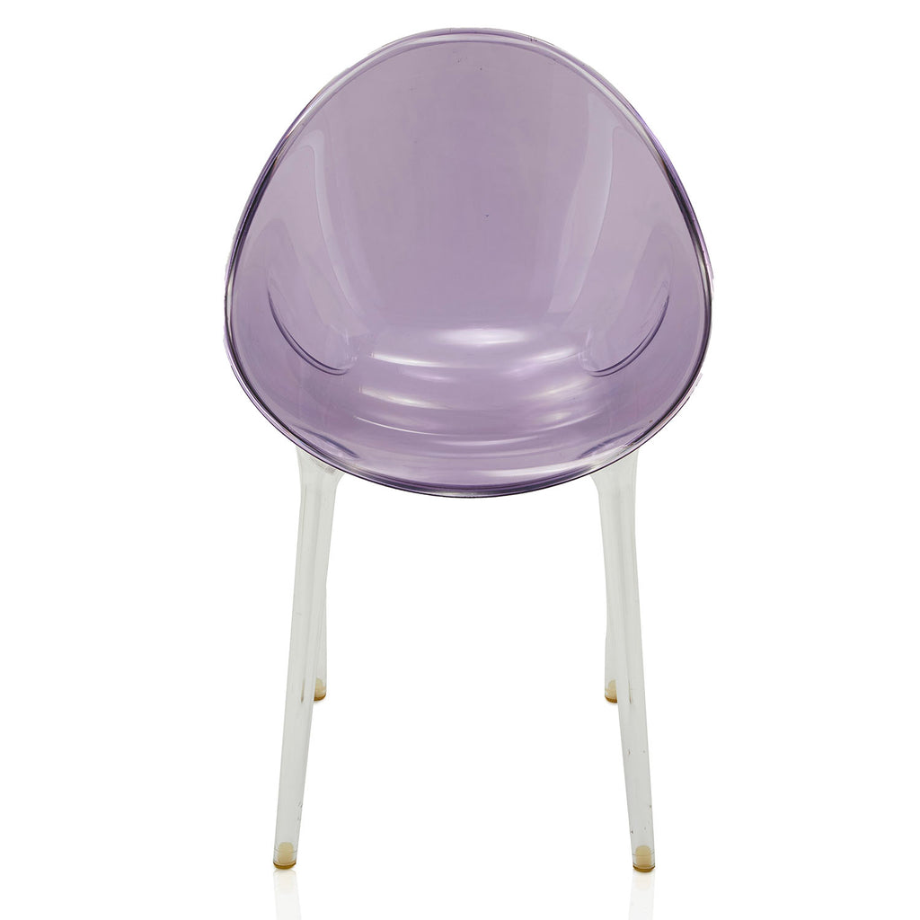Round Purple Lucite Dining Chair