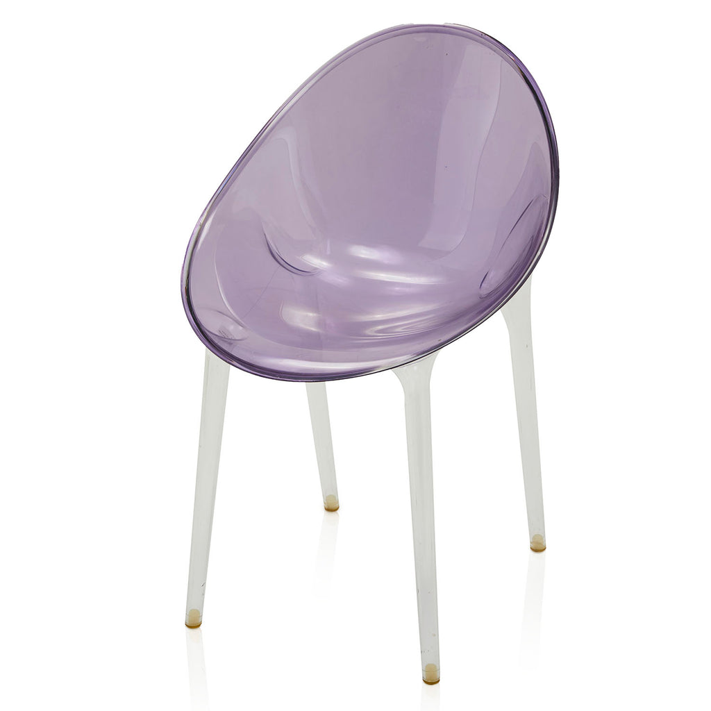 Round Purple Lucite Dining Chair