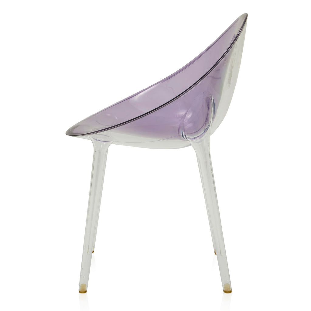 Round Purple Lucite Dining Chair