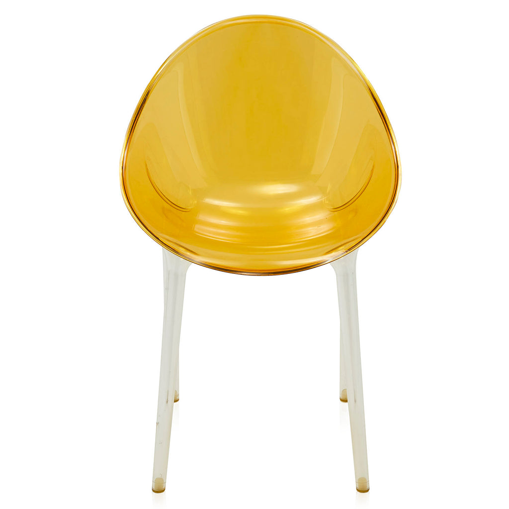 Round Yellow Modern Lucite Dining Chair