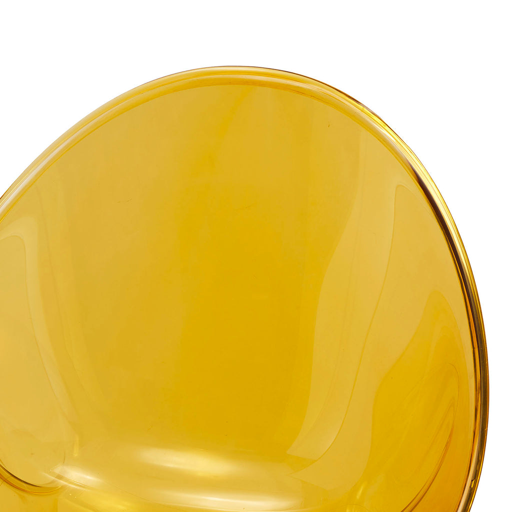 Round Yellow Modern Lucite Dining Chair