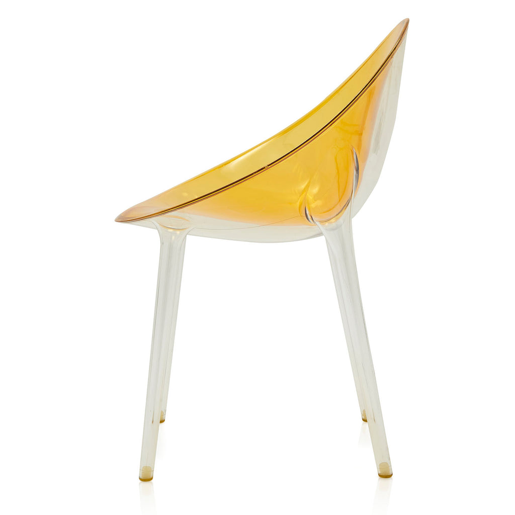 Round Yellow Modern Lucite Dining Chair