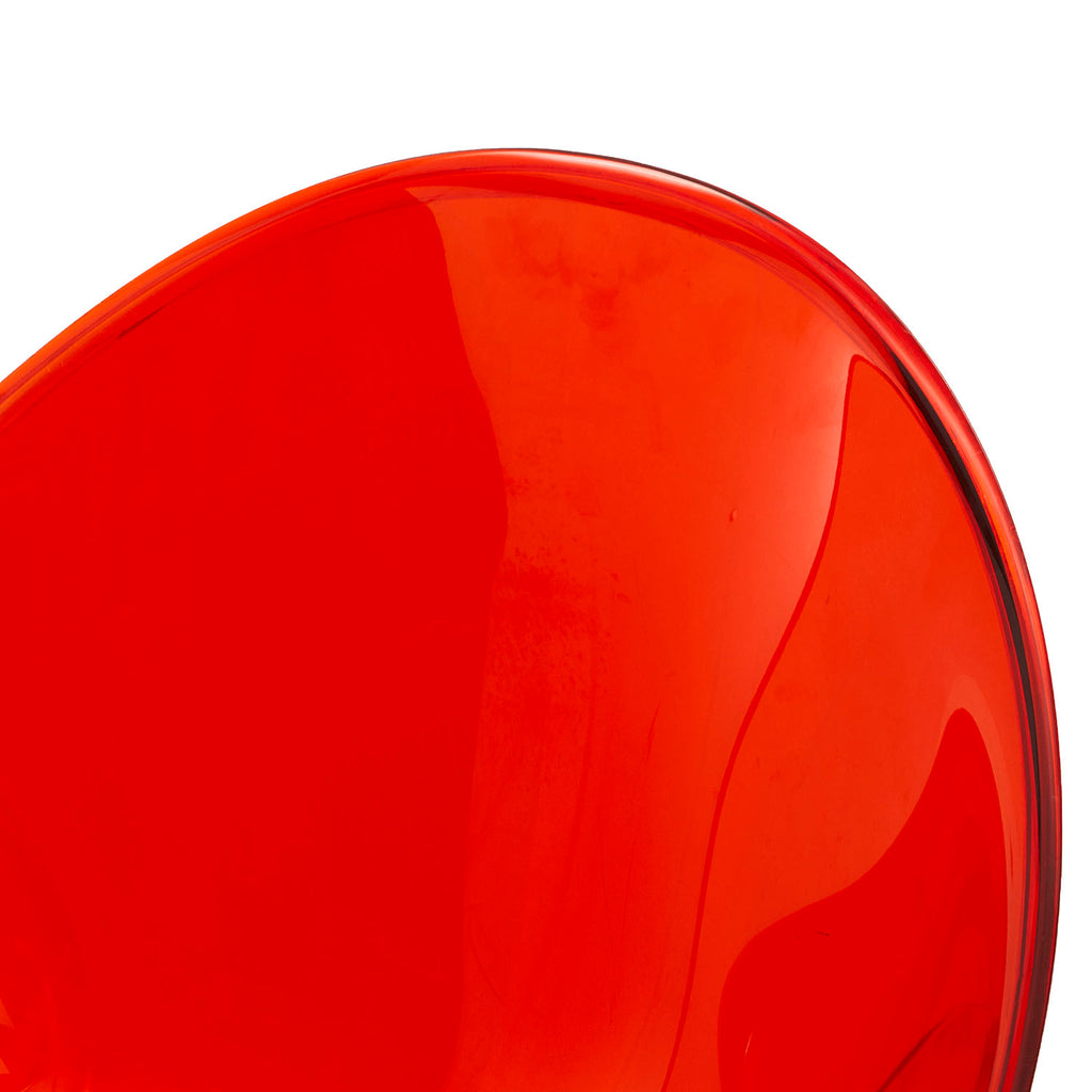 Round Red Lucite Dining Chair