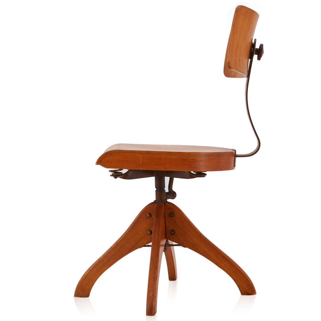 Wood Swivel Desk Chair
