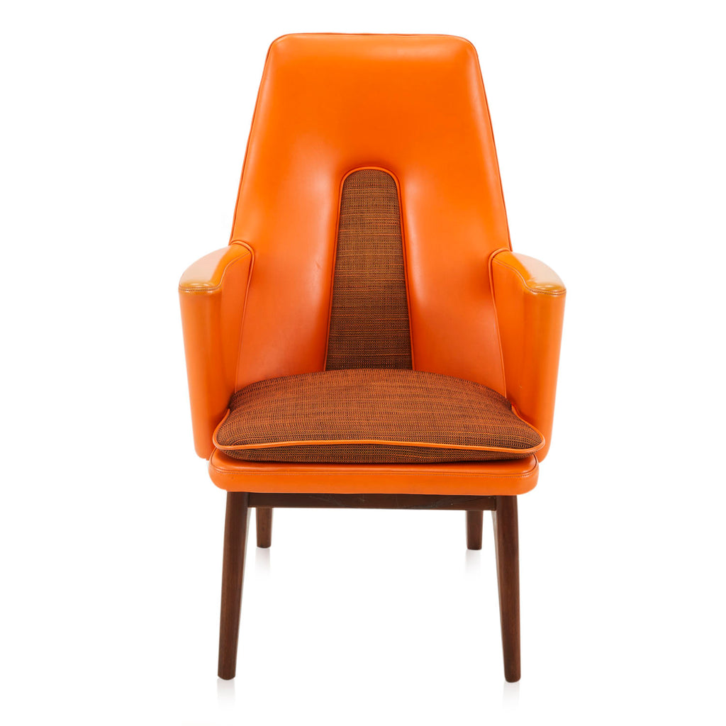Orange & Brown Retro Vinyl Armchair