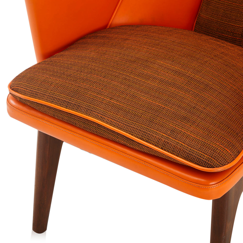 Orange & Brown Retro Vinyl Armchair