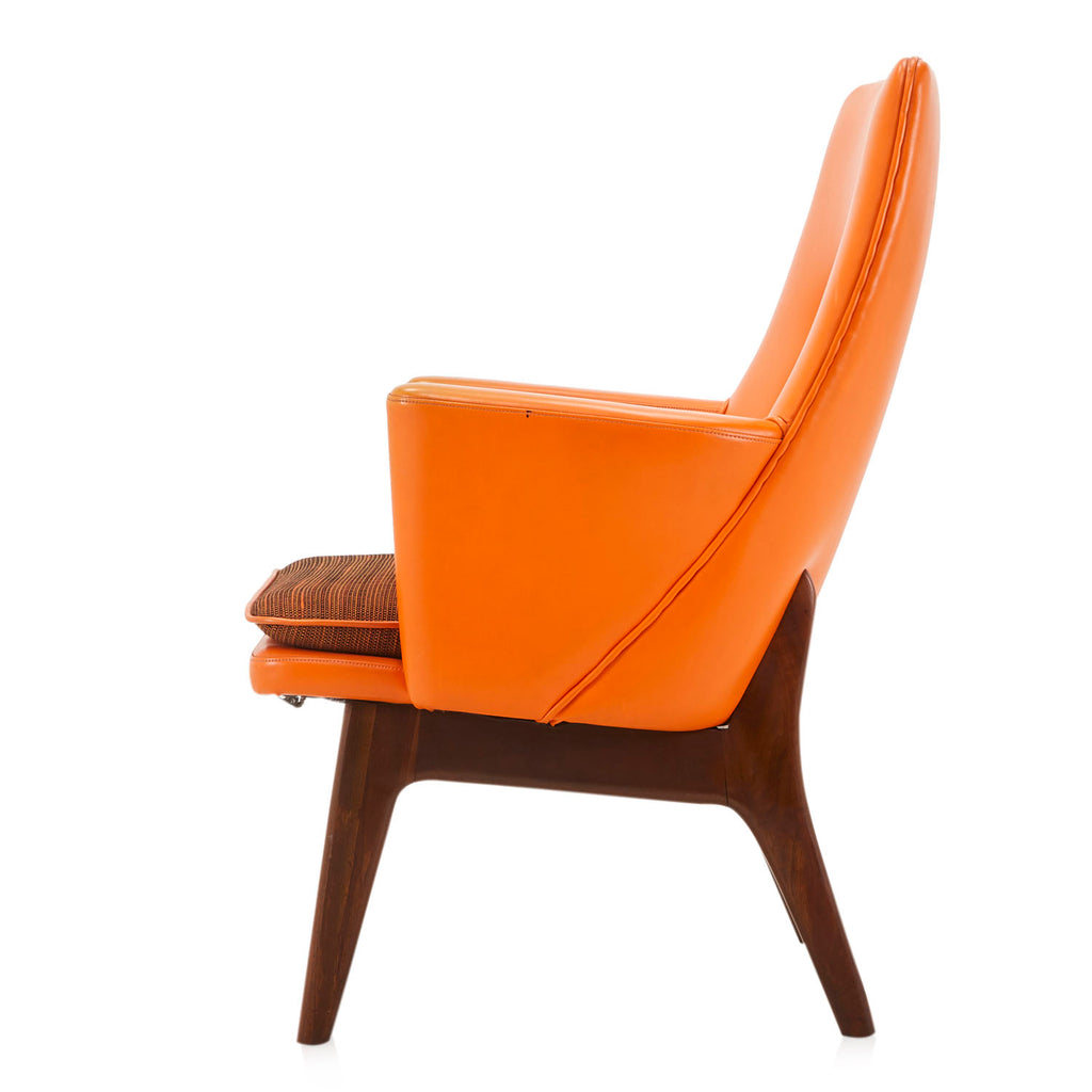 Orange & Brown Retro Vinyl Armchair