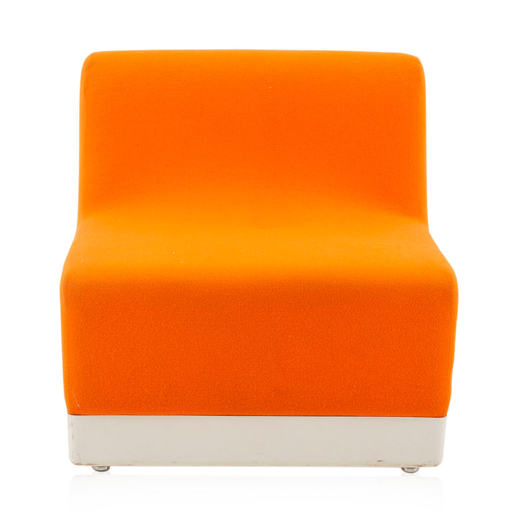 Orange Fabric Mod Lounge Chair