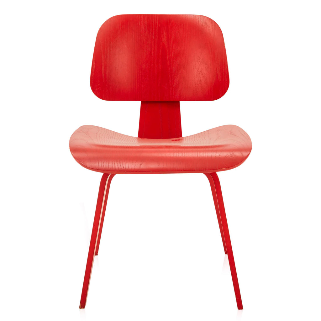 Red Eames Style Bentwood Chair