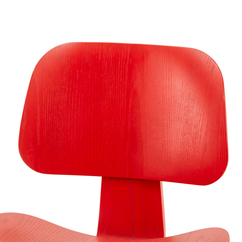 Red Eames Style Bentwood Chair
