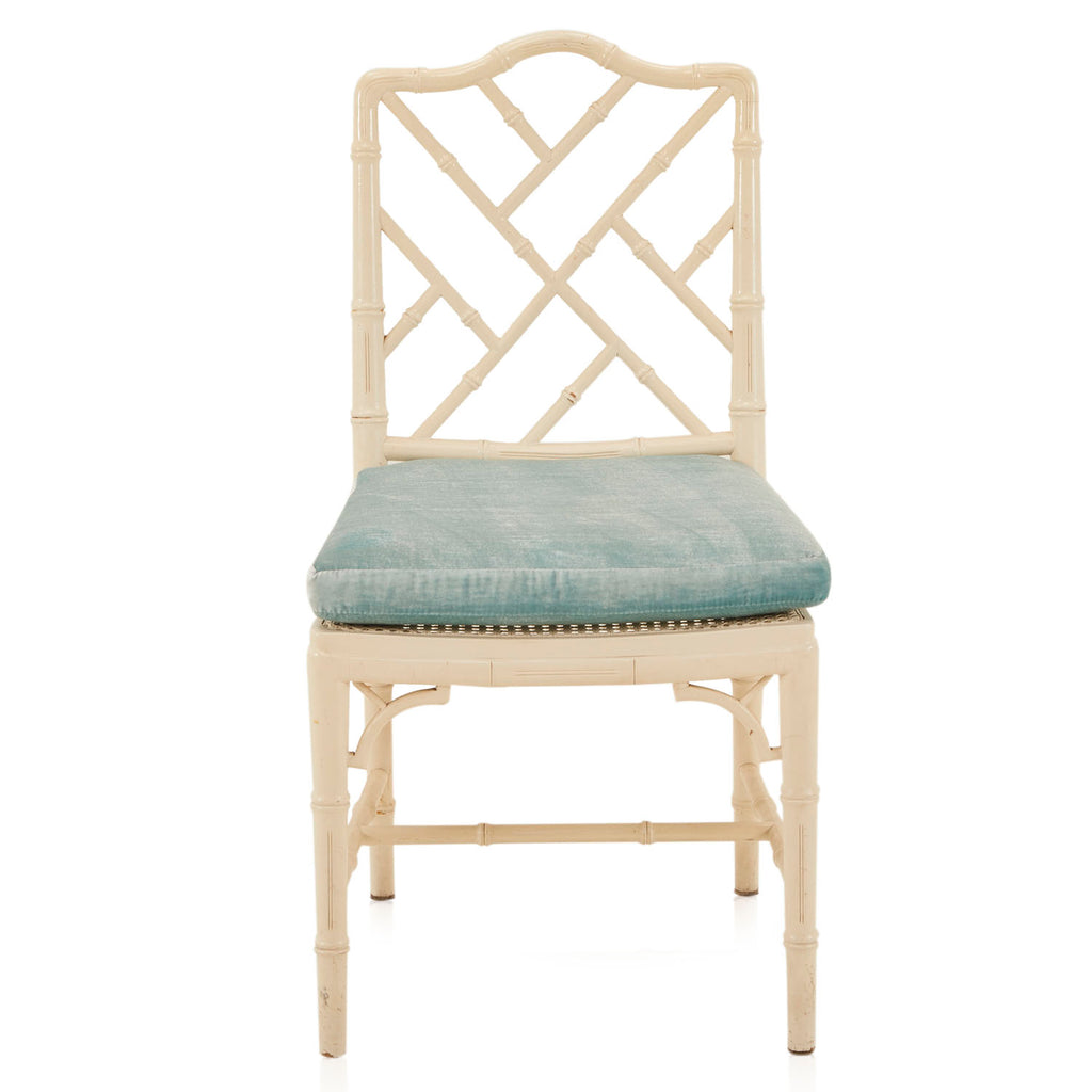 White Bamboo Side Chair