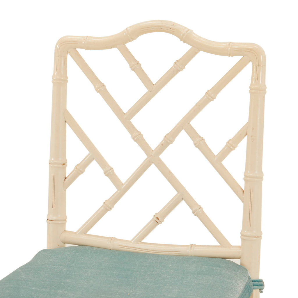 White Bamboo Side Chair