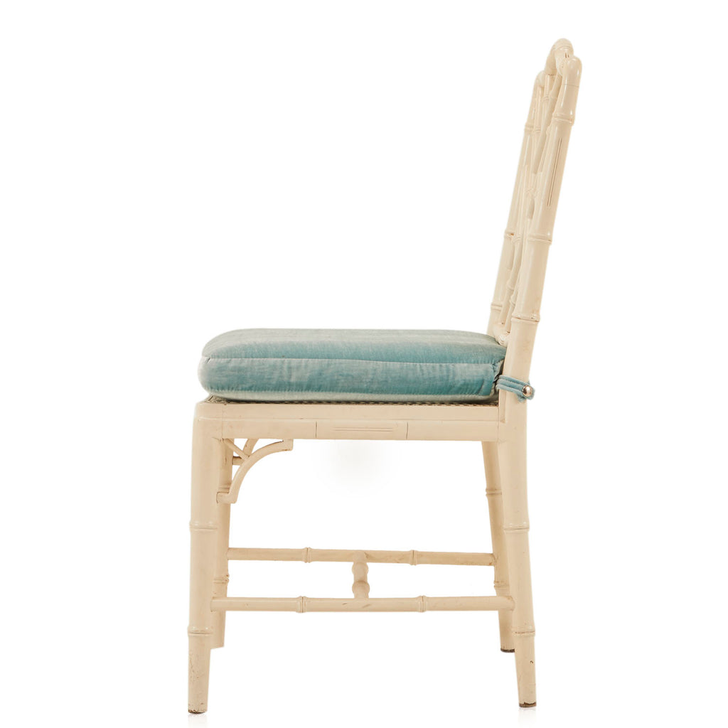 White Bamboo Side Chair