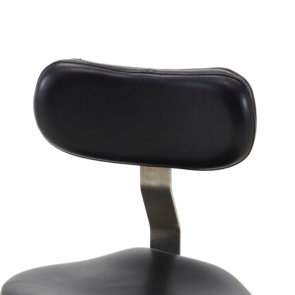 Black & Silver Rolling Medical Stool