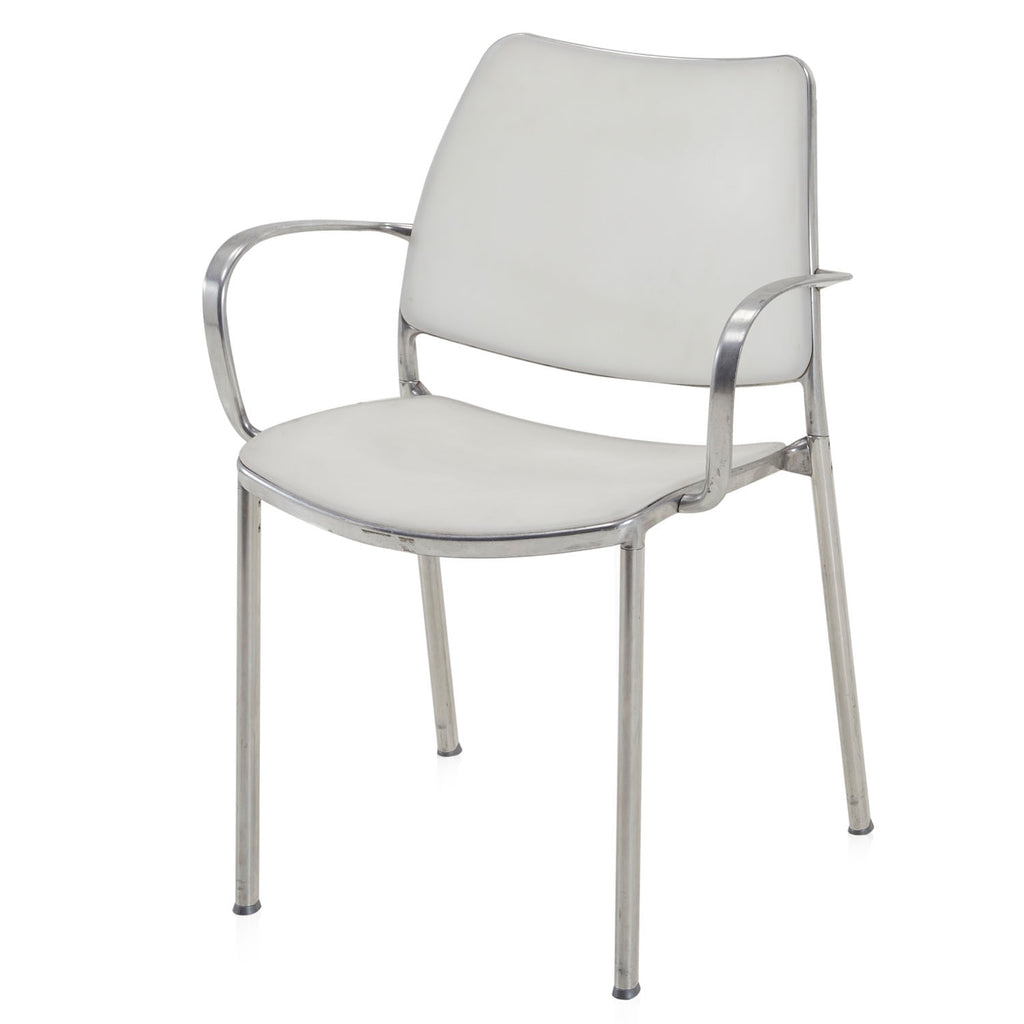 Silver & White Cafe Arm Chair