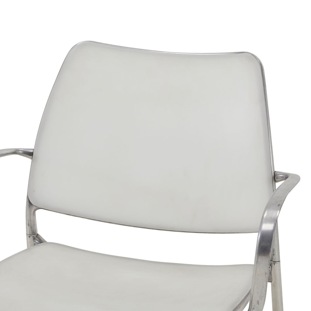 Silver & White Cafe Arm Chair