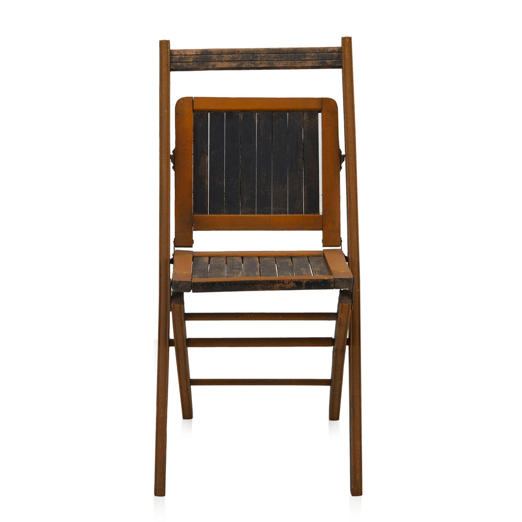 Wood Rustic Folding Card Table Chair