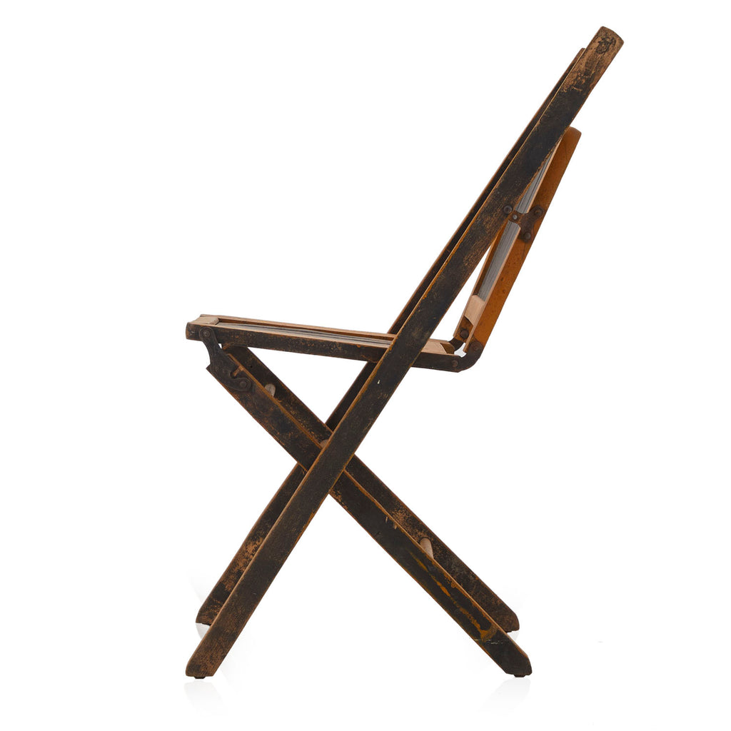 Wood Rustic Folding Card Table Chair