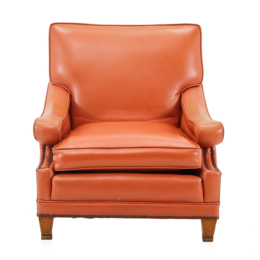 Terracotta Leather Club Chair