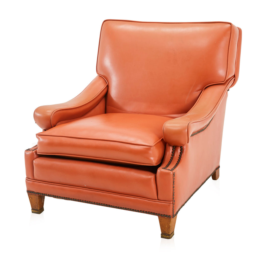 Terracotta Leather Club Chair