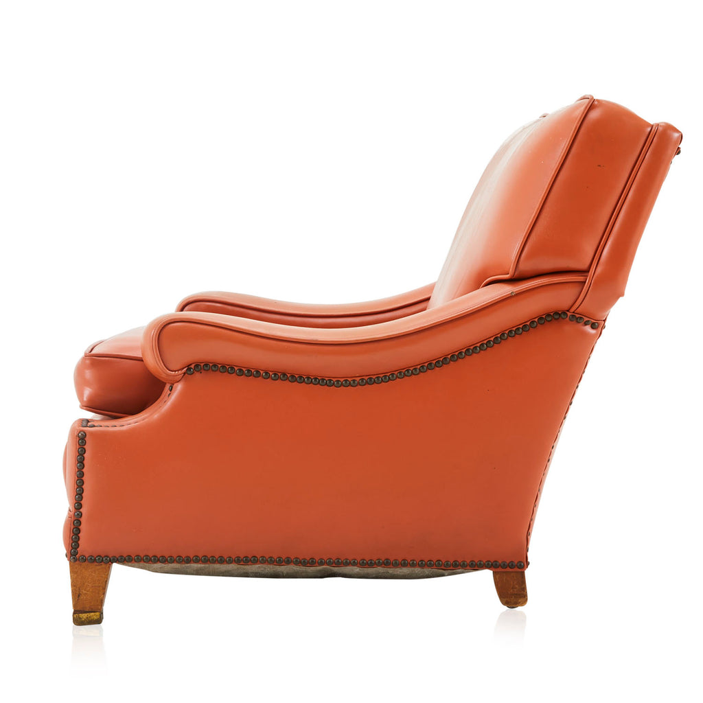 Terracotta Leather Club Chair
