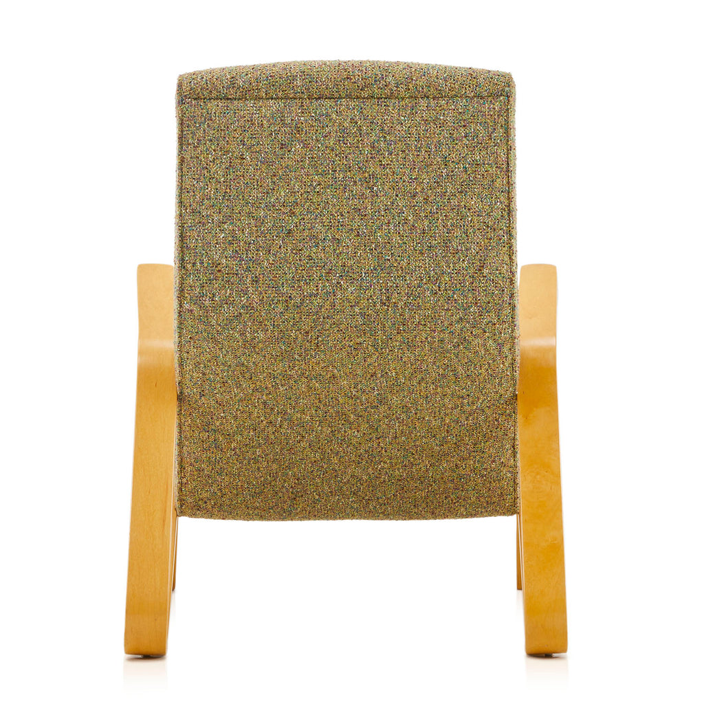 Green Multi Tweed High Back Lounge Chair