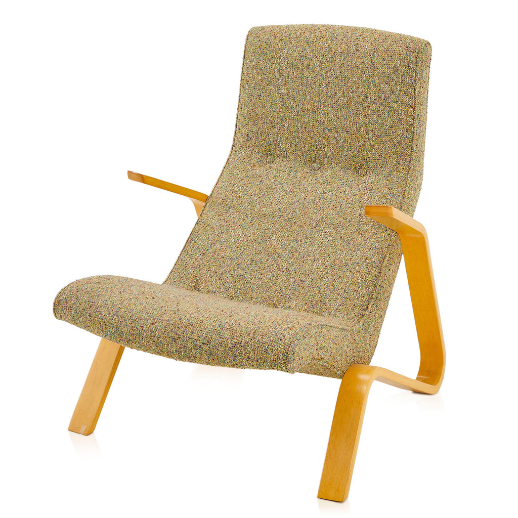 Green Multi Tweed High Back Lounge Chair