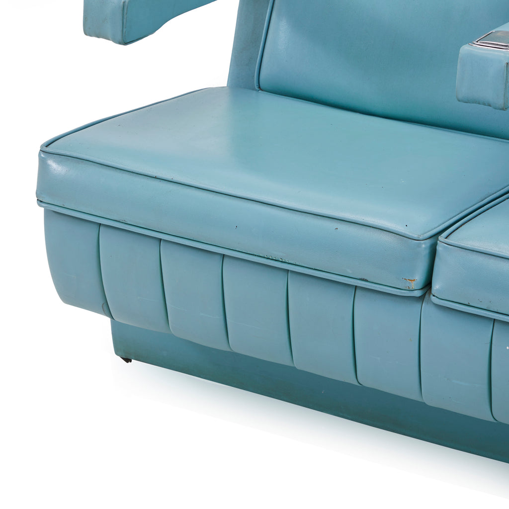 Blue Double Salon Hair Dryer Bench Unit
