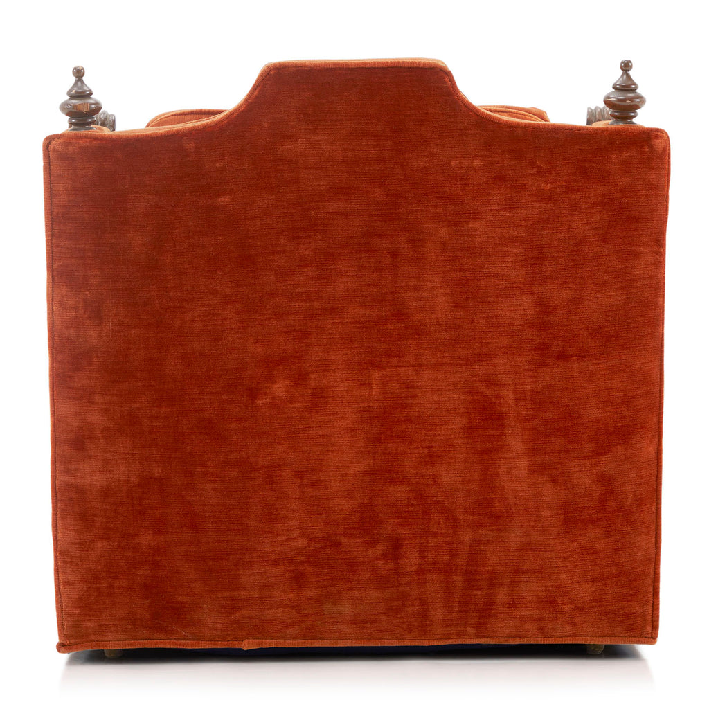 Orange Velvet Vintage Club Chair