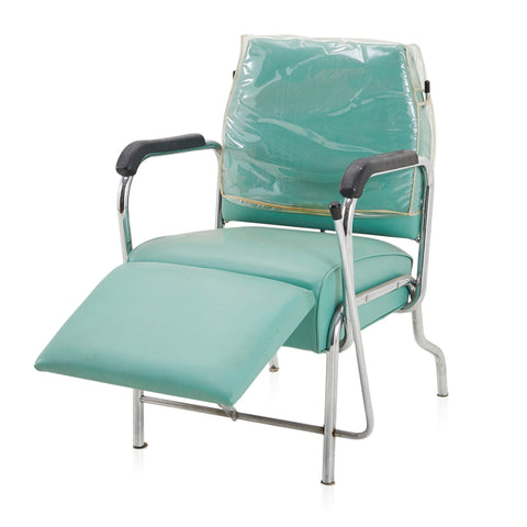 Green Mint Vinyl Beauty Shop Recliner Chair
