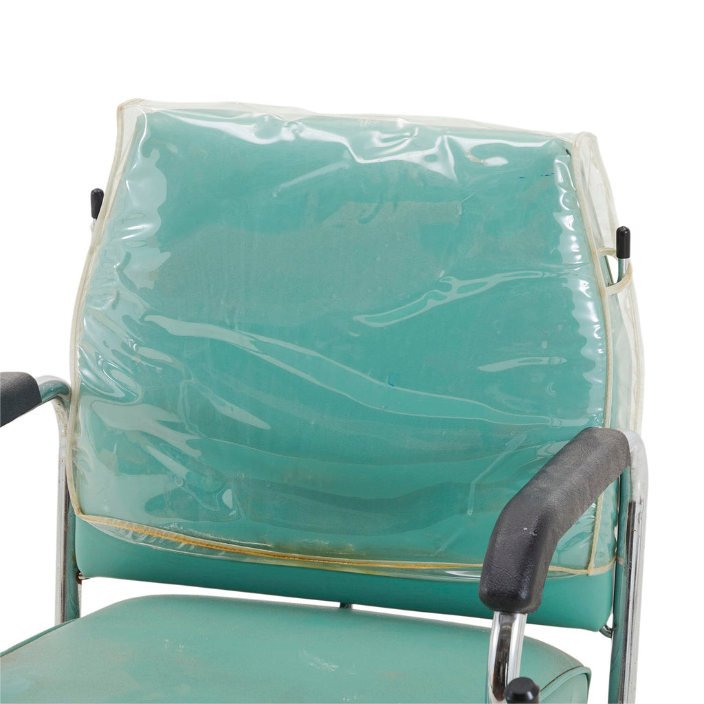 Green Mint Vinyl Beauty Shop Recliner Chair