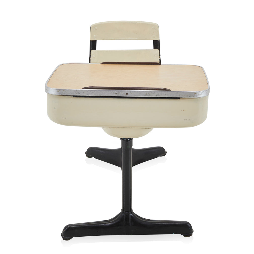 White Classroom Chair and Desk