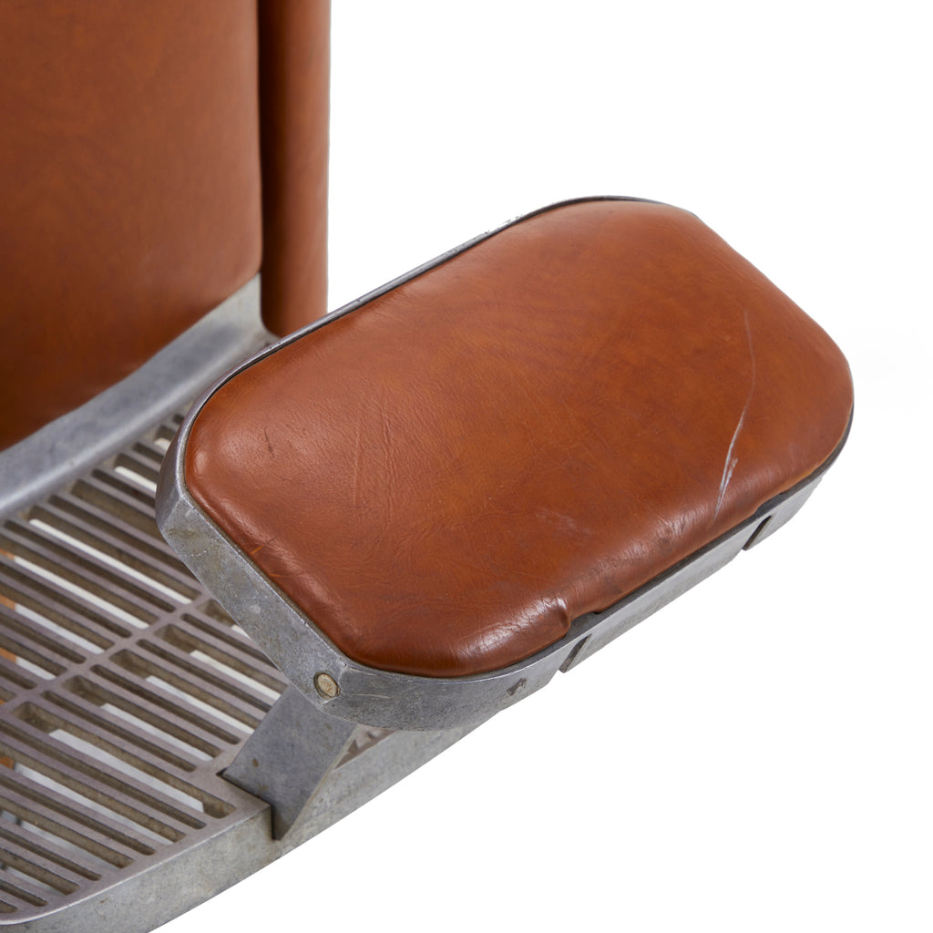 Brown Leather Koken Barber Chair