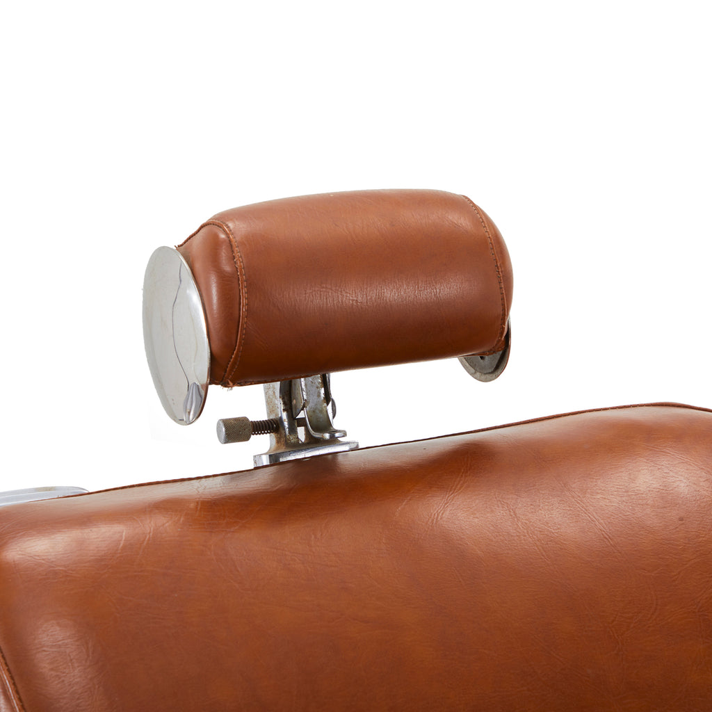 Brown Leather Koken Barber Chair
